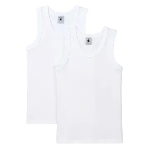 Petit Bateau Set of 2 White Tank Tops