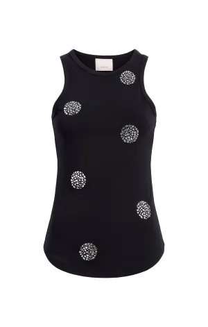 Polka Dot Embellished Lizzie Tank