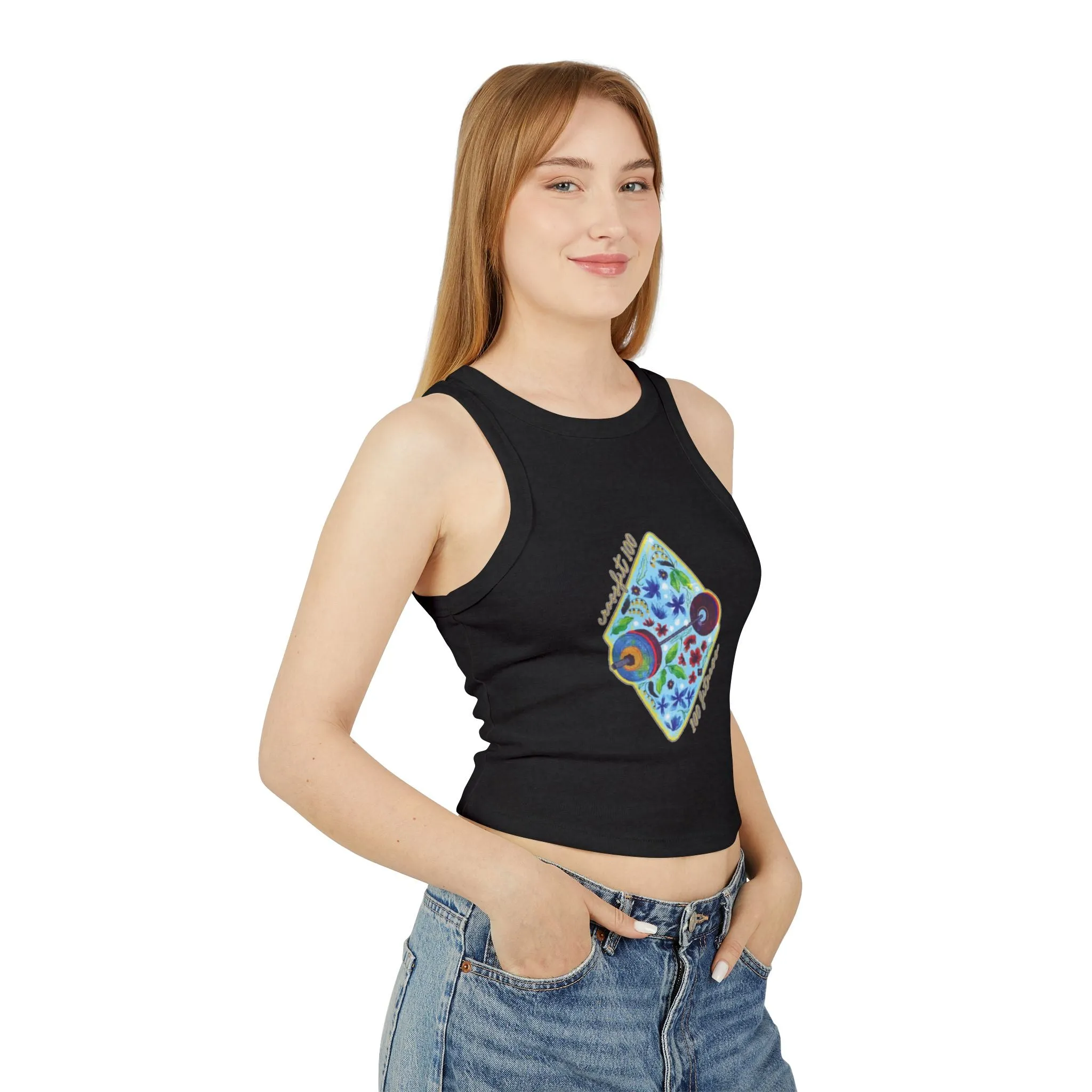 "Gabi's Edition" Women's Micro Rib Racer Tank Top - CF100