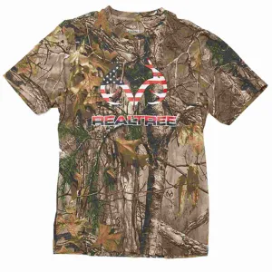 Realtree Xtra Camouflage Colosseum American Flag Camo Short Sleeve T-Shirt