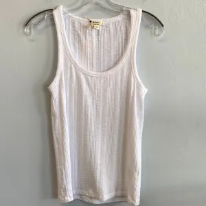 Riley Scoop Tank-White