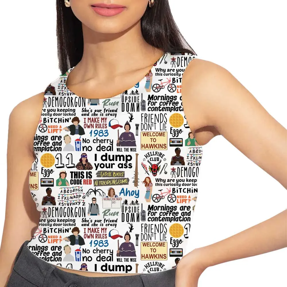 Stranger Things AOP Crop Tank