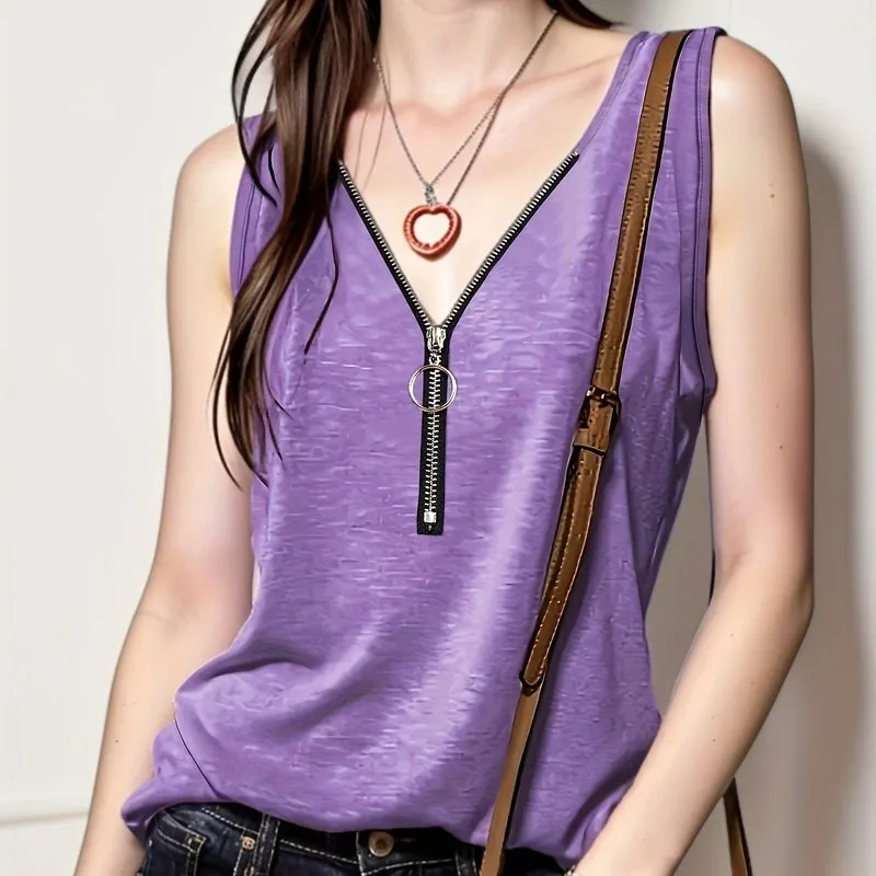 Summerready Half Zip Tank for Women  Lightweight and Stylish