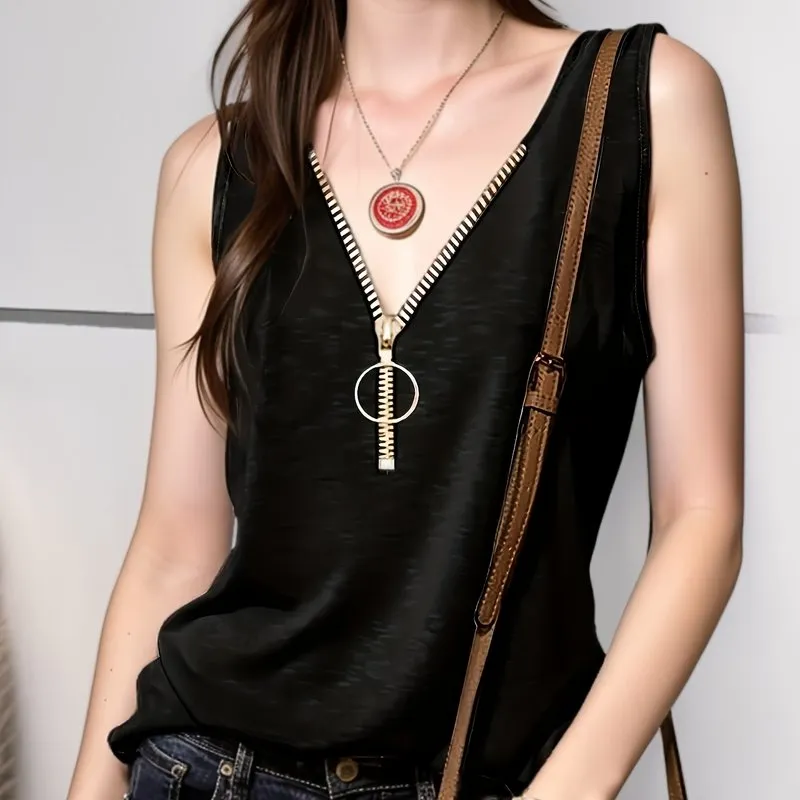 Summerready Half Zip Tank for Women  Lightweight and Stylish