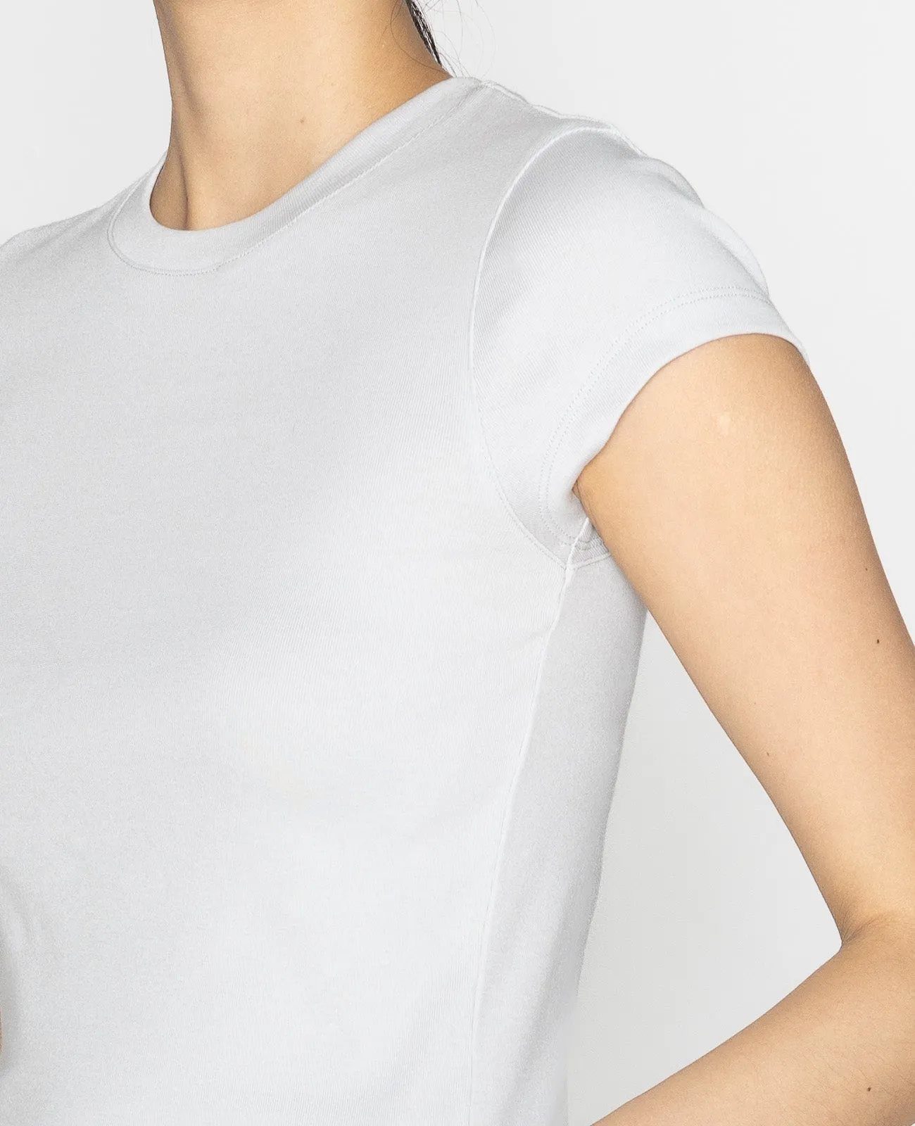 Supima Cap Sleeve Ribbed Tee