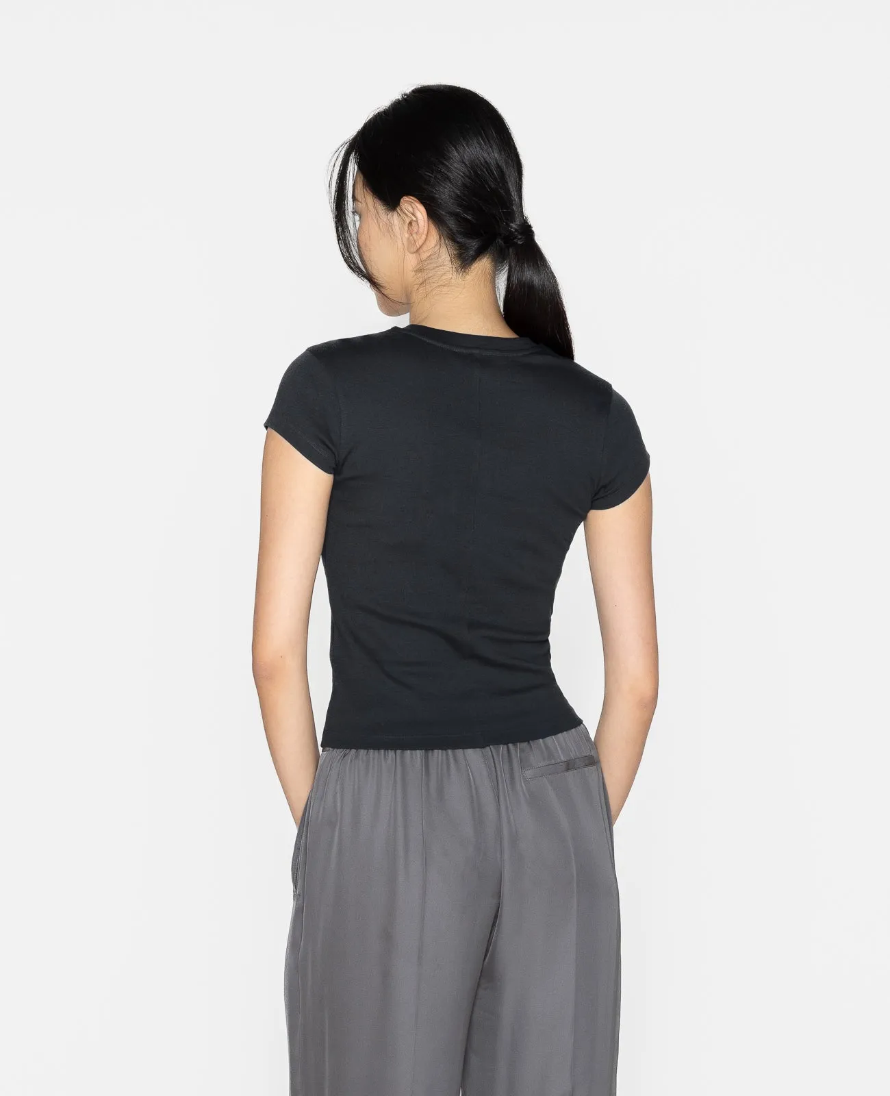 Supima Cap Sleeve Ribbed Tee
