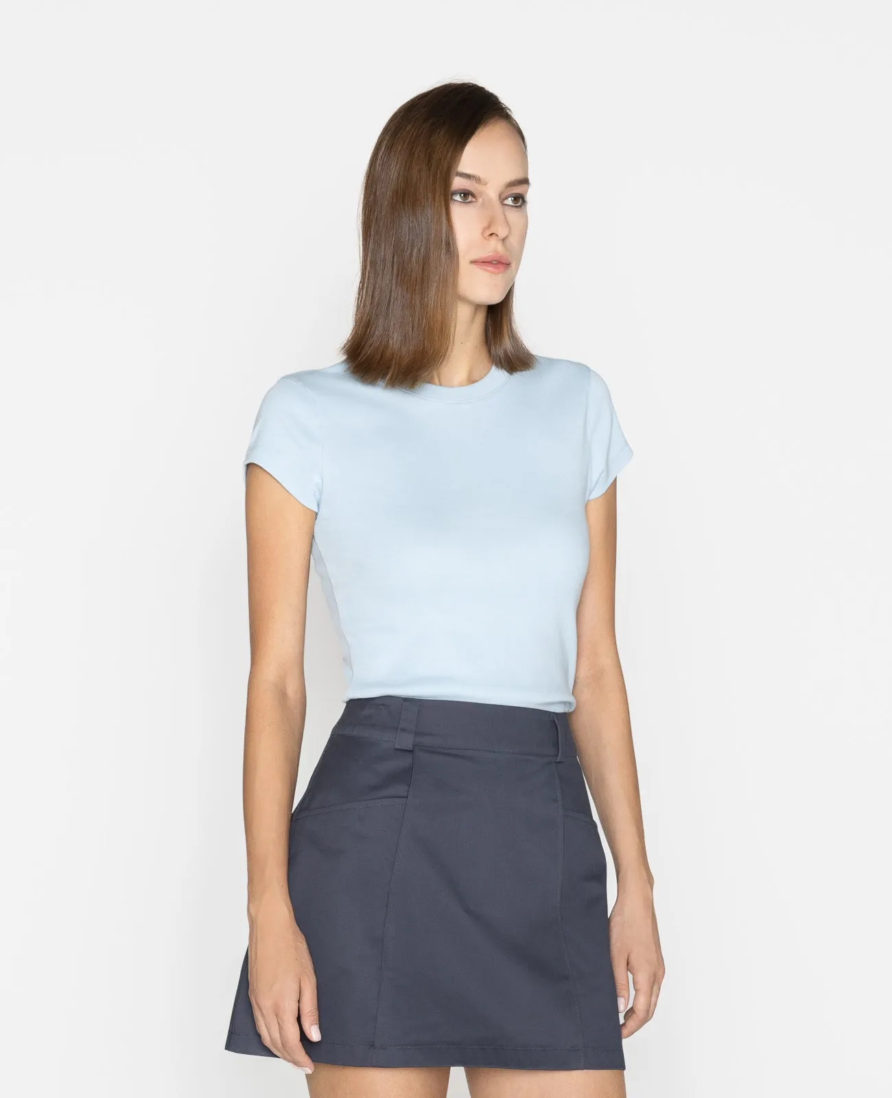Supima Cap Sleeve Ribbed Tee