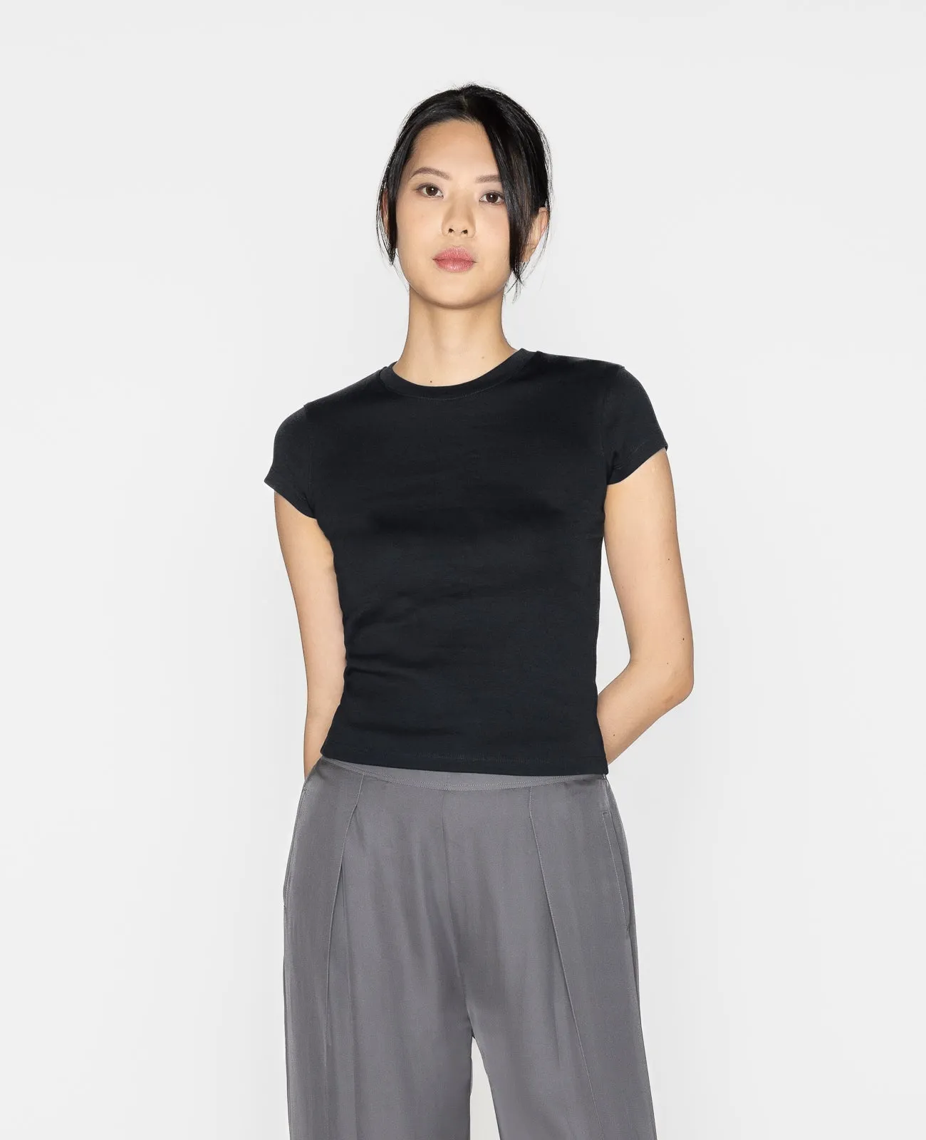 Supima Cap Sleeve Ribbed Tee