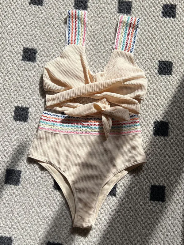 TEEK - Rainbow Ribbon High Waisted Bikini