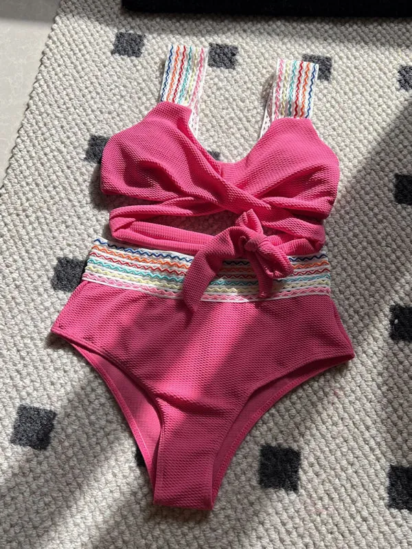 TEEK - Rainbow Ribbon High Waisted Bikini