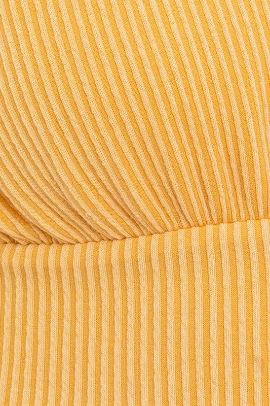 TEEK - Yellow Back Tie Crop Top