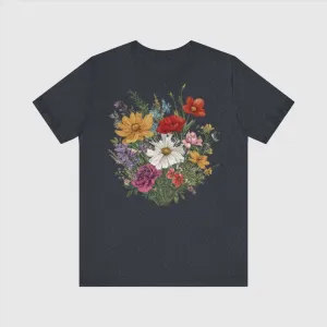 Unisex Botanical Vintage Cottagecore Style Jersey Short Sleeve Tee