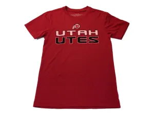 Utah Utes Colosseum YOUTH Boys 12-14 Red Performance Style T-Shirt (M)