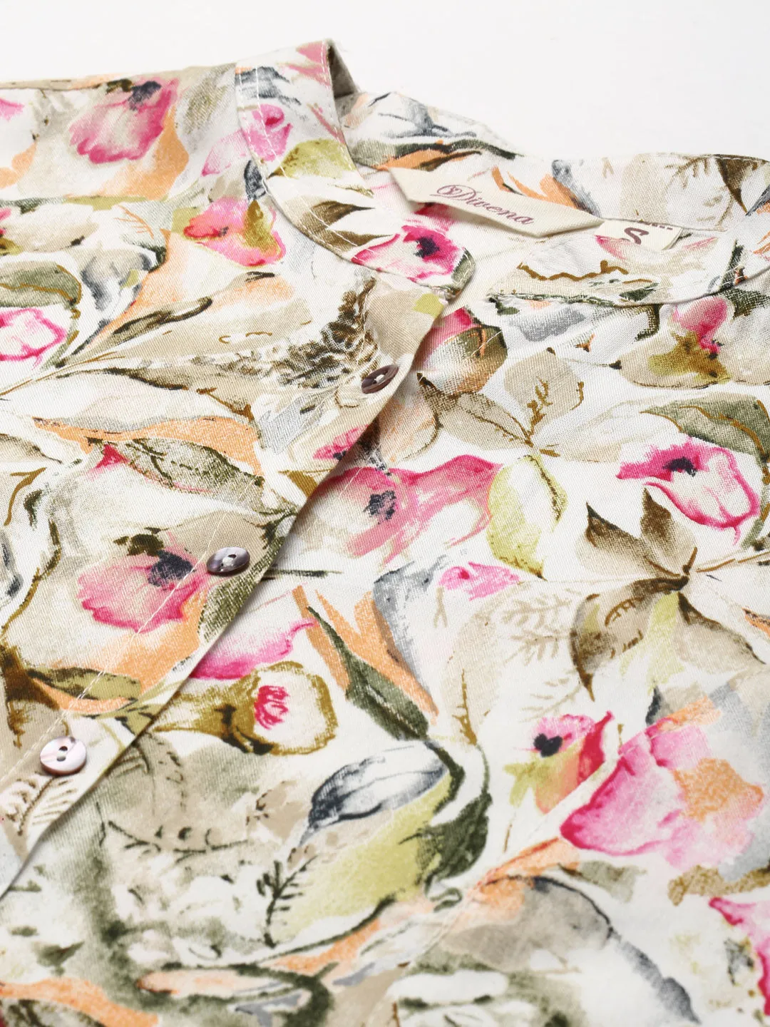 Women'S Multi Floral Rayon Top